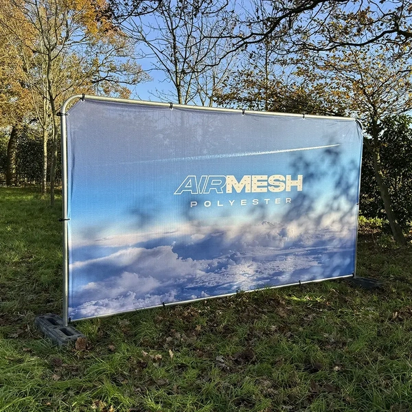 Heras Fencing Banners - AirMesh With Angled Corners